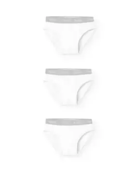 Комплект из 3 хлопковых трусов для мальчиков с логотипом на талии Boboli, белый