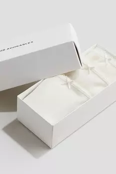 Комплект из 3 хлопковых трусов H&M, белый