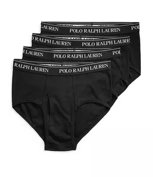 Комплект из 3 хлопковых трусов классического кроя Polo Ralph Lauren Big & Tall, черный
