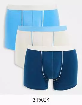 Комплект из 3 коротких сундуков с окантовкой ASOS DESIGN