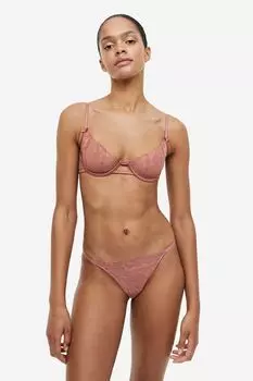 Комплект из 3 кружевных трусиков-стрингов H&M