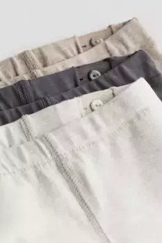 Комплект из 3 леггинсов из хлопкового джерси H&M, бежевый