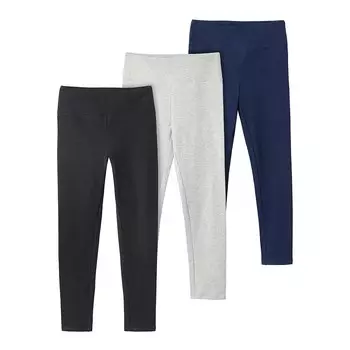 Комплект из 3 леггинсов SO для девочек 6–20 лет в стандартном и плюсовом цвете, цвет Everyday