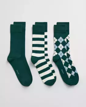 Комплект из 3 мужских носков в стиле фэнтези Gant, цвет Verde Agua