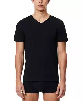 Комплект из 3 мужских облегающих маек с V-образным вырезом Lacoste, черный