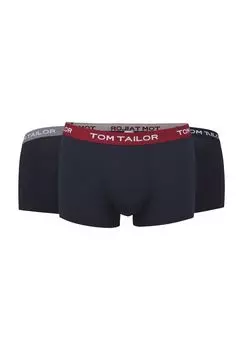 Комплект из 3 мужских трусов-боксеров с фирменным логотипом TOM TAILOR, синий