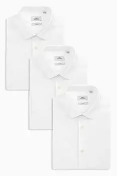 Комплект из 3 немнущихся рубашек Next, белый