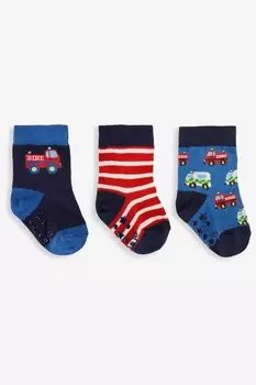 Комплект из 3 носков для машин экстренной помощи JoJo Maman Bb, синий