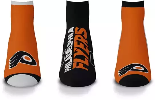 Комплект из 3 носков до щиколотки для босых ног Philadelphia Flyers For Bare Feet