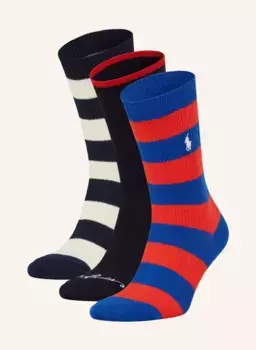 Комплект из 3 носков в подарочной упаковке Polo Ralph Lauren, мультиколор