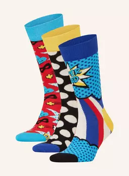 Комплект из 3 носков в подарочной упаковке. Happy Socks, красный