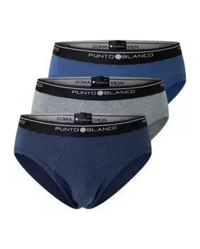 Комплект из 3 однотонных трусов Punto Blanco, мультиколор