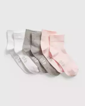 Комплект из 3 пар носков для девочек с ребристым верхом Gap, мультиколор