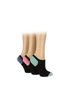 Комплект из 3 пар спортивных носков с высоким содержанием хлопка Pringle, черный