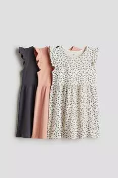 Комплект из 3 платьев из джерси H&M, мультиколор