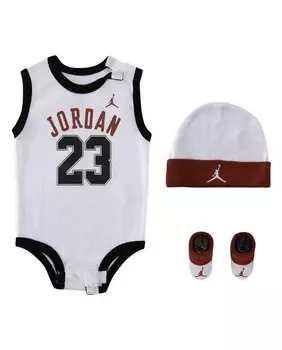 Комплект из 3 предметов для белого мальчика Jordan, белый