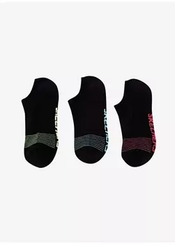 Комплект из 3 простых однотонных черных женских носков Skechers