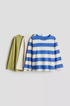 Комплект из 3 рубашек с длинными рукавами H&M, синий