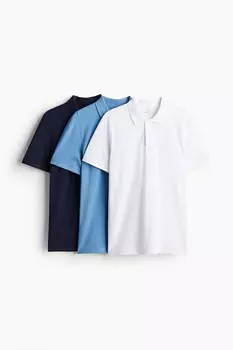 Комплект из 3 рубашек стандартной посадки H&M, белый