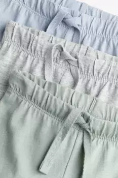 Комплект из 3 спортивных брюк из хлопкового джерси H&M, зеленый