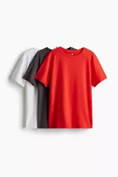 Комплект из 3 спортивных футболок из материала Drymove H&M, красный