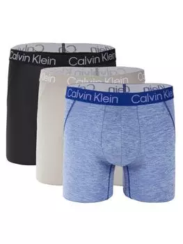 Комплект из 3 спортивных трусов-боксеров из сетки Calvin Klein, цвет Clay Multi