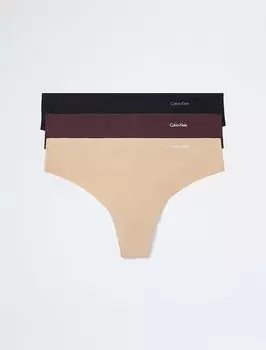 Комплект из 3 стрингов Invisibles Calvin Klein, черный