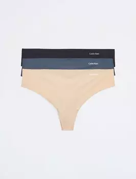 Комплект из 3 стрингов Invisibles Calvin Klein, черный