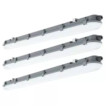 Комплект из 3 светодиодных светильников для ванны, серый, белый, IP65, Д 150см etc-shop