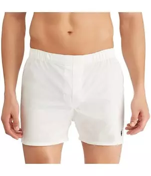 Комплект из 3 тканых боксеров классического кроя Polo Ralph Lauren, белый