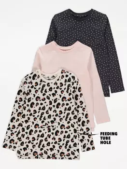 Комплект из 3 топов с длинными рукавами Easy On Adaptive Animal George.