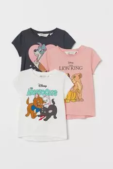 Комплект из 3 топов с принтом H&amp;M