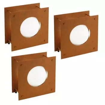 Комплект из 3 торшеров ржавого цвета для наружного применения HAAKON1 etc-shop