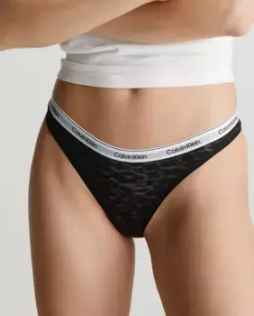 Комплект из 3 трусиков-бразилианов - Modern Lace (Pt) Calvin Klein, черный