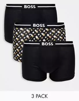 Комплект из 3 трусов BOSS Bodywear черного цвета