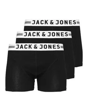 Комплект из 3 трусов-боксеров для мальчиков Jack & Jones, черный