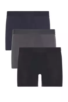 Комплект из 3 трусов-боксеров из микромодального материала modern fit Commando, мультиколор