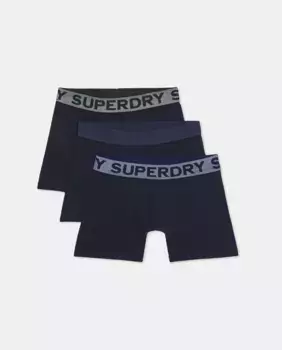 Комплект из 3 трусов-боксеров из органического хлопка Superdry, синий