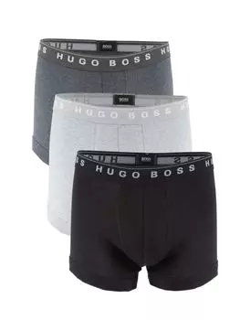Комплект из 3 трусов-боксеров с логотипом Boss, цвет Assorted Grey