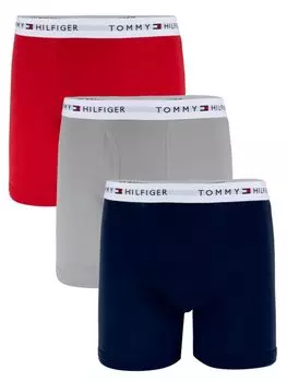 Комплект из 3 трусов-боксеров с логотипом Tommy Hilfiger, цвет Berber