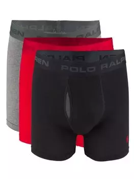 Комплект из 3 трусов-боксеров с логотипом Polo Ralph Lauren, цвет Red Black