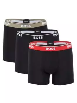 Комплект из 3 трусов-боксеров с логотипом Boss, цвет Black Multi