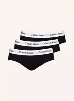 Комплект из 3 трусов из хлопка стретч Calvin Klein, черный