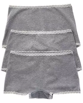 Комплект из 3 украшенных трусиков-шортов Skarlett Blue, серый