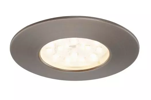 Комплект из 3 встраиваемых светодиодных светильников, 7,5 см, серебристый, Briloner Leuchten