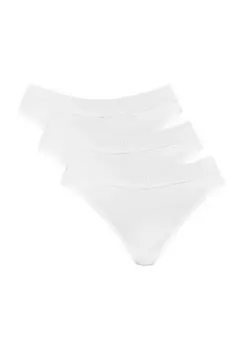 Комплект из 3 женских стрингов Essentials с логотипом на поясе Marc O'Polo, белый