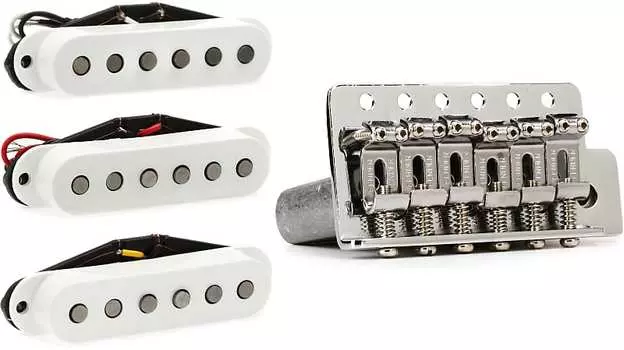 Комплект из 3 звукоснимателей Fender Tex-Mex Stratocaster с тремоло Fender в винтажном стиле — стандартная серия 0071014049=1 0992131000=1