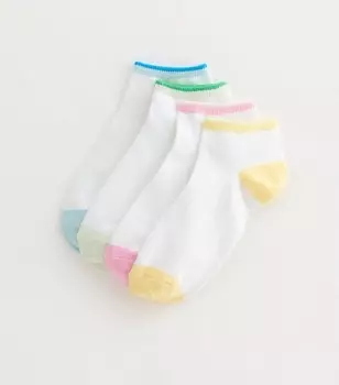 Комплект из 4 белых спортивных носков New Look, белый