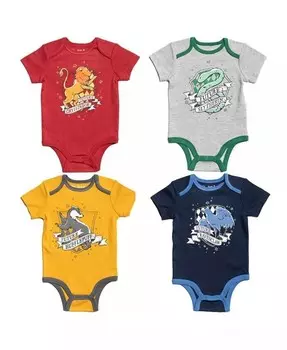 Комплект из 4 боди для маленьких мальчиков от новорожденных до Harry Potter, мультиколор