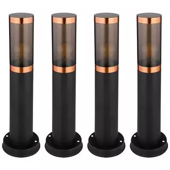 Комплект из 4 цоколей, нержавеющая сталь, черный, медь, В 45 см Globo Lighting